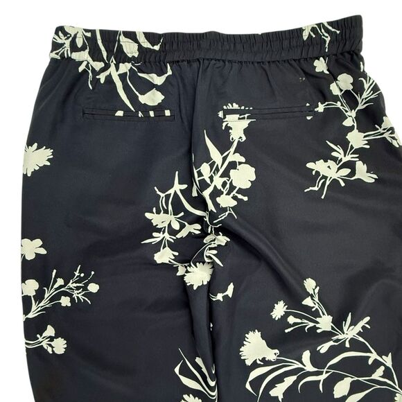 NEW JOIE Daltona Floral Print Wide Leg Pant Women Size Medium Navy Blue Palazzo - Picture 5 of 13